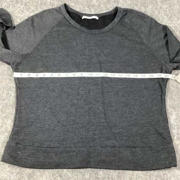 Stateside Women’s Medium Sweatshirt Crew Neck Charcoal Gray Pullover Casual Boho - Picture 8 of 13